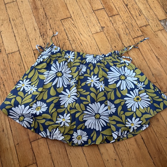 Aerie | Blue Floral Printed Side Tie Skirt Medium - Picture 5 of 5